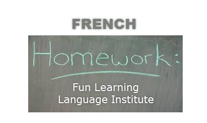 how to write homework in french